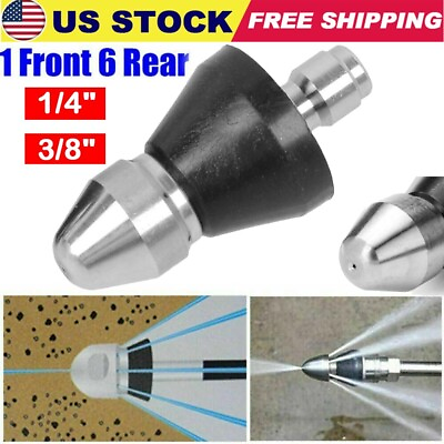 #ad #ad Pressure Washer 3 8quot; 1 4#x27;#x27; Drain Sewer Cleaning Pipe Jetter Rotating Nozzle Tool $8.99