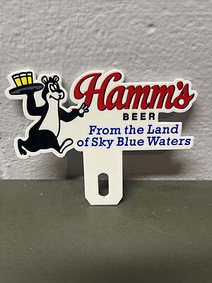 Hamm’s Beer Bear Brewery Plate Topper Dealership Gas Oil Sign $34.99