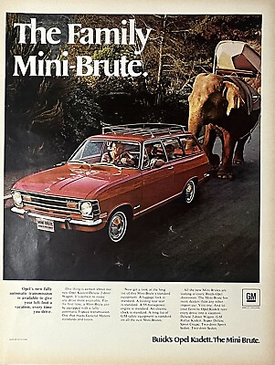 #ad Vtg Print Ad 1969 Buick Opel Kadett Family Mini Brute General Motors Retro Car $13.16