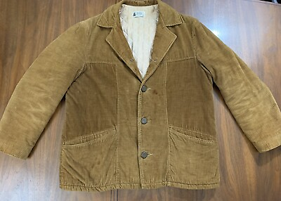 #ad Vintage Corduroy Coat Fingerhut Fashions Brown 1980s Or 70s size 42 $38.00