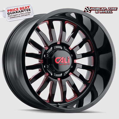 #ad CALI OFF ROAD SUMMIT 9110 GLOSS BLK MILLED PRISM RED 26X10 6X135 BP 30 MM Ofs $408.99