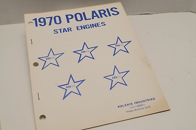 #ad #ad Vintage Polaris Parts Manual 1970 Star Engines 292 488 Snowmobile Genuine OEM C $24.98