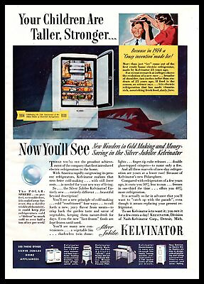 #ad 1939 Silver Jubilee Kelvinator Refrigerator Range Washer Heater Ironer Print Ad $6.97