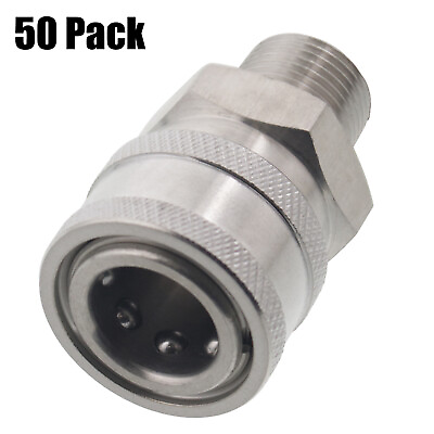 #ad 50 3 8quot; MPT Male Stainless Steel Socket Quick Connect Coupler Pressure Washer $408.99