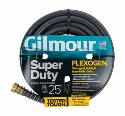 #ad Gilmour 874251 1002 PVC 600 PSI Garden Hose 25 L ft. x 2.8 H x 12 W in. 6 Pack $117.55