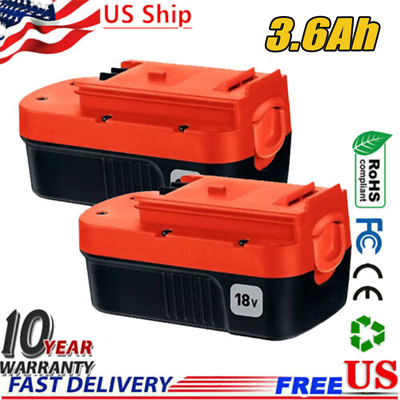 #ad 2 Pack 18V for Black and Decker HPB18 18 Volt 3.6Ah Battery HPB18 OPE 244760 00 $29.98