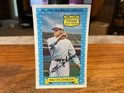 #ad Walter Johnson GREATEST Pitcher RH 1972 ALL TIME GREATS KELLOGG#x27;S 3D CARD #1 NM $12.00