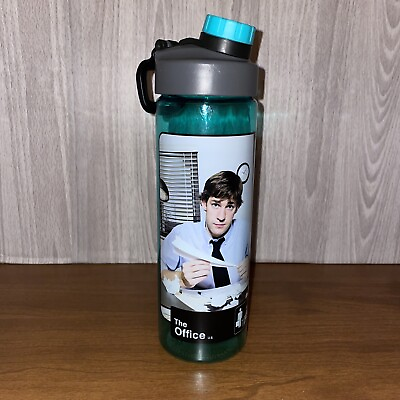 #ad The Office Zak 25 Ounce Teal Water Bottle Jim Halpert Quote And Picture $8.99