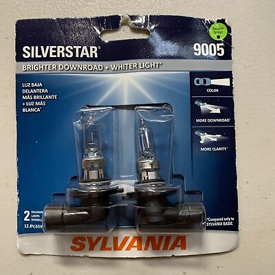 #ad Sylvania 9005 SilverStar High Performance Halogen Headlight 2 Bulbs OPENBOX $12.99