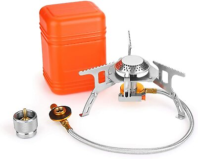 3700W Portable Backpacking Camping Gas Stove with Piezo Ignition Burner Case $15.99