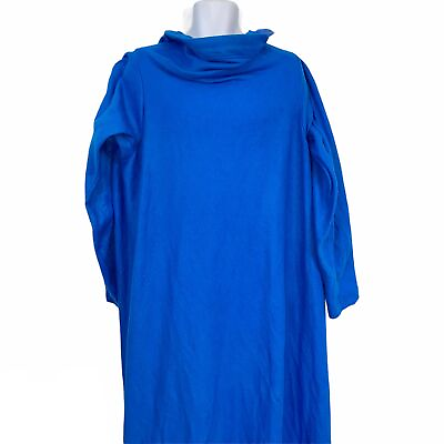 #ad Snuggie One Size Blue Sleeved Blanket Fleece Soft Oversized Comfort $20.97