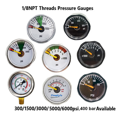 #ad Mini Gauge 1 8#x27;#x27;NPT Micro Pressure Gauge Air Compressor Manometer $8.49