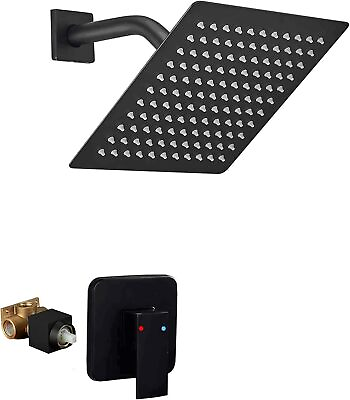 #ad Black Shower Faucet GGStudy Single Function Shower Trim Kit Durable New $43.19