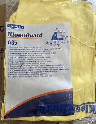 #ad 10pack Kimberly Clark KleenGuard A35 Paint amp; Pressure Washer Coveralls XL Yellow $23.00