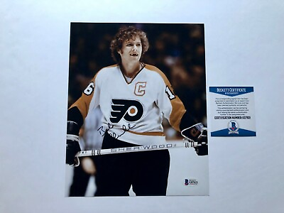 #ad Bobby Clarke Hot signed autographed NHL legend Flyers 8x10 photo Beckett BAS coa $75.00