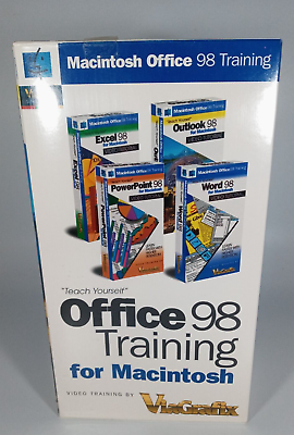 #ad #ad New Office 98 Training for Macintosh 4 VHS Tapes Outlook 98 Excel 98 Word 98 $12.00