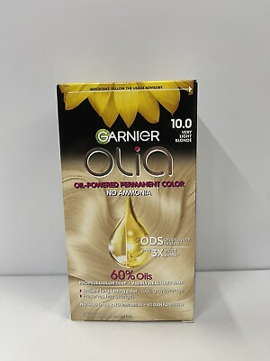 #ad Garnier Olia Oil Powered Permanent Color No Ammonia 10.0 Very Light Blonde $12.50