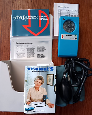 #ad Blood Pressure Home Testing Set Kit Vintage 80s 90s German with Manual $200.00