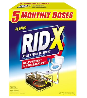 #ad RID X Septic Treatment 5 Month Supply of Powder 49 Oz. $39.67