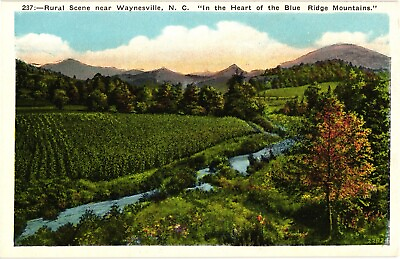 #ad #ad Rural Scene near Waynesville NC White Border Unposted Postcard c1920 $5.40