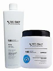 #ad Tec Italy Bleach for Hair Lightening 350 g 12.3 oz plus Peroxide 30 vol 1 lite $89.99