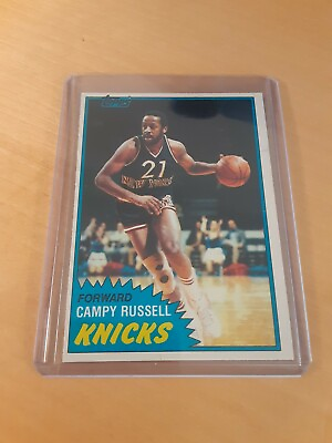 #ad 1981 82 Topps #84 East CAMPY RUSSELL New York Knicks Basketball Card FWD. NM $1.75
