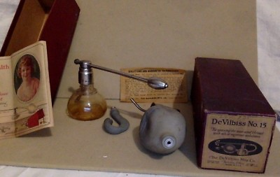 #ad Vintage DeVilbiss No. 15 Atomer. Original Box With Instructions amp; Guarantee 1910 $31.60
