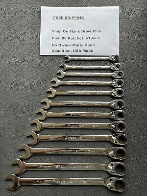 snap on ratchet wrench set metric flank drive plus $485.00