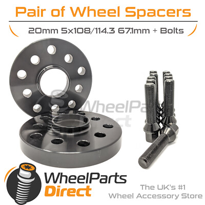 #ad Wheel Spacers amp; Bolts 20mm for Maserati GranCabrio 10 19 On Aftermarket Wheels GBP 44.99