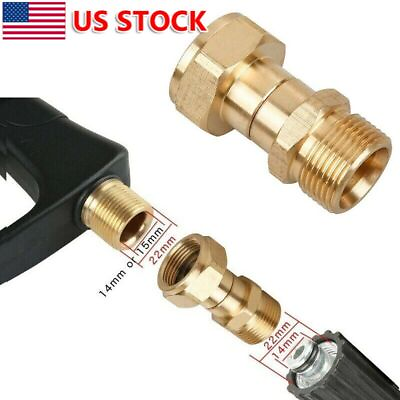 1x 15mm M22 Thread Pressure Washer Swivel Joint Kink Free Connector Hose Fitting #ad $9.49