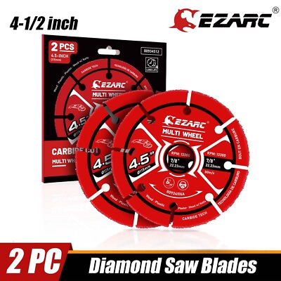 #ad EZARC 4 1 2 Cut Off Wheels Angle Grinder Carbide Cutting Disc for Wood Laminate $19.39