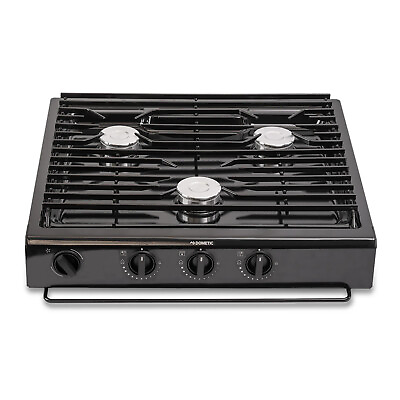 #ad Dometic Atwood 50301 RV Kitchen 3 Burner Cooktop Black Piezo Ignition $374.99