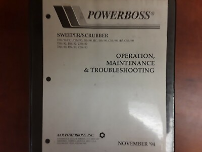 #ad PowerBoss Sweeper Vaired Models Operation Mainenance amp; Troubleshooting Manual $55.60