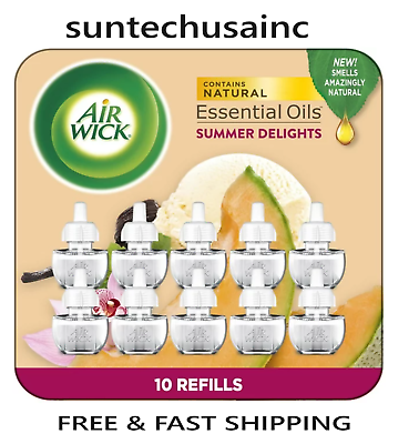 #ad Air Wick Plug in Scented Oil Refill 10ct Summer Delights Scented Oil Air Fre $20.02