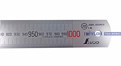 #ad Metric Machinist Rule Rule Scale Shinwa 1000 mm Rigid quot;Zero Glarequot; .5mm amp; mm $59.99