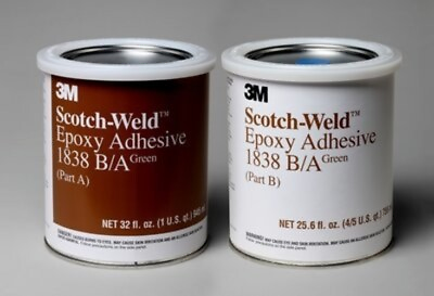 #ad 3M TM Scotch Weld TM Epoxy Adhesive 1838 Green Part B A 1 qt Kit $496.06