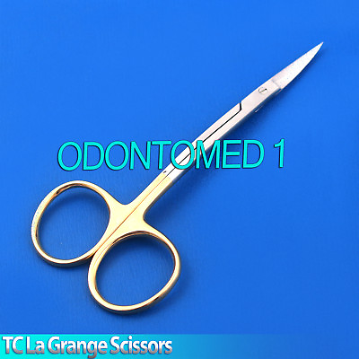 #ad TC LaGrange scissors curved 11 cm surgical shears gold tissue dental gum Micro $14.90