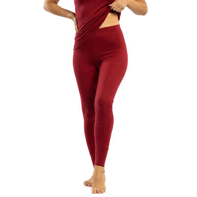 #ad Yoga Gym Women#x27;s Leggings * Merino Activewear Pants 160 Royal Cherry Red $79.95