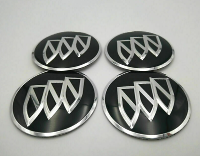 #ad 4pcs For Buick Black Wheel Center Stickers 56mm New $27.99