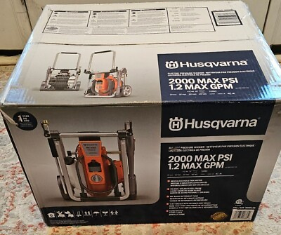 #ad New Husqvarna 2000 MaxPSI Electric Powered Pressure Washer With Fold Down Handle $180.00