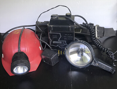 #ad Vintage Apex Bump Cap WorkIng Head GE Lamp Harness Magnum Battery Matching # $99.99
