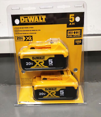 #ad 2 Pack Dewalt DCB205 20 volt Lithium 5.0 amp battery DCB205 2 New $77.00