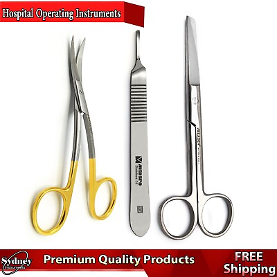 #ad surgical shears tissue dental gum Micro Lagrange scissor nursing use dressing AU $34.99