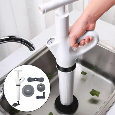 #ad High Pressure Home Toilet Plunger Air Drain Blaster Sink Dredge Clog Remover $26.35