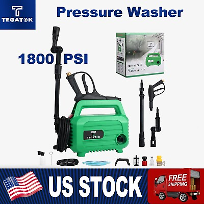 Tegatok 1800 PSI Electric Pressure Washer 1500W High Power Cleaner Machine New #ad #ad $69.99