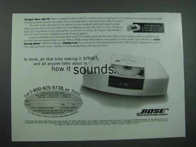 #ad 2003 Bose Wave Radio CD Player Ad How It Sounds $19.99