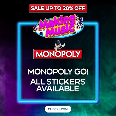 #ad Monopoly Go 1 5 STAR ⭐️⭐️⭐️⭐️ ⭐️ All Star Stickers AVAILABLE FAST DELIVERY $10.99