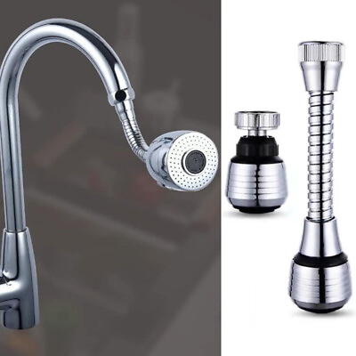 #ad 2 Modes 360 Rotatable High Pressure Faucet Kitchen Gadgets Bubbler Extender $2.36