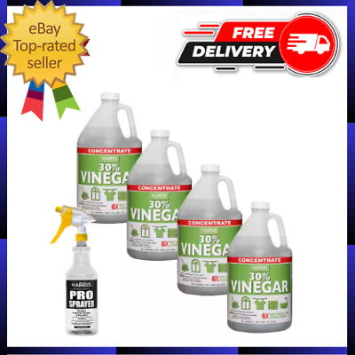 #ad 128 Oz. 30% Cleaning Vinegar Concentrate 4 Pack and 32 Oz. Professional Spray $107.14