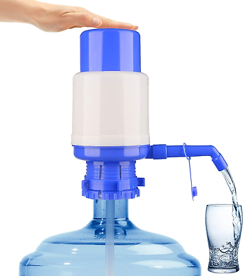 #ad Water Bottles Pump Blue Manual Hand Pressure Drinking Fountain Pressure Press Pu $245.88
